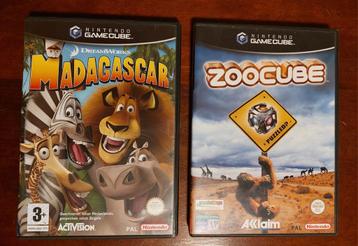 Gamecube spellen Madagascar en Zoocube met handleiding.Gamec beschikbaar voor biedingen
