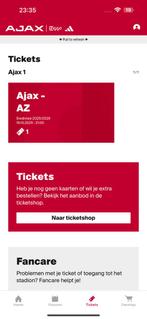 Ajax kaart tekoop (1 stuk), Tickets en Kaartjes