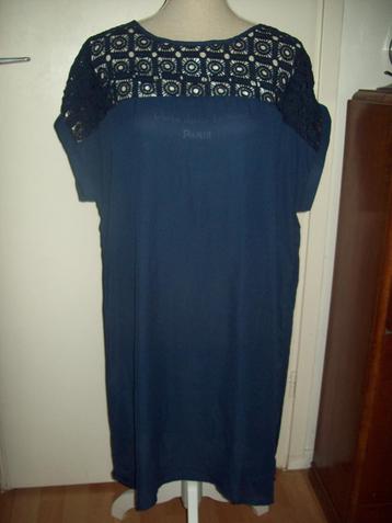 NIEUW! Trendy charmante blauwe jurk met kant maat L 44 beschikbaar voor biedingen