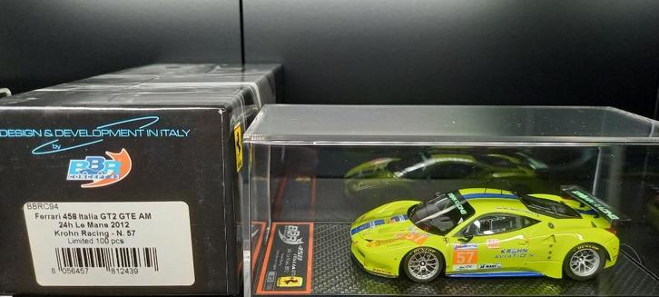 Ferrari 458 Italia GT2 Krohn Racing #57, Hobby en Vrije tijd, Modelauto's | 1:43, Zo goed als nieuw, Auto, Overige merken, Ophalen of Verzenden