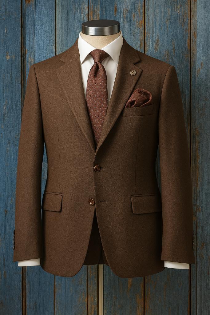 blazer Hugo Boss wol & kasjmier maat 52, Kleding | Heren, Kostuums en Colberts, Gedragen, Maat 52/54 (L), Bruin, Ophalen of Verzenden