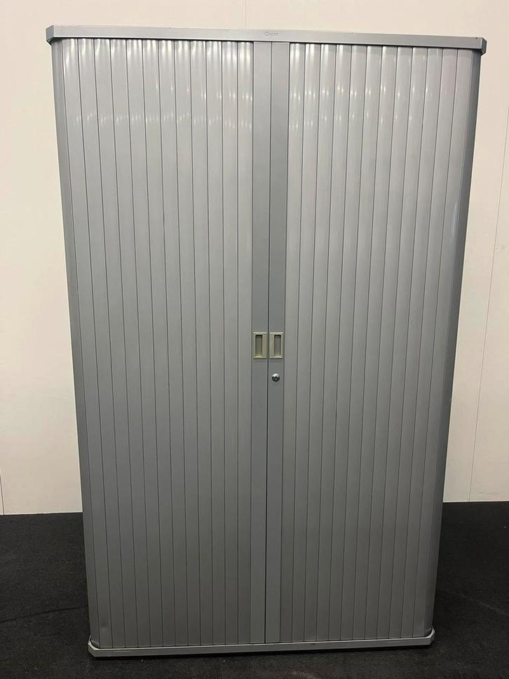Roldeurkast Gispen Octa 195x120x47cm aluminium, Huis en Inrichting, Kasten | Roldeurkasten en Archiefkasten, Gebruikt, 150 tot 200 cm
