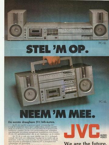 Retro reclame 1981 JVC audeo video hifi-keten jaren 80 beschikbaar voor biedingen