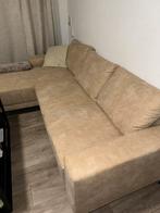 Hoekbank taupe van woonenzo, Ophalen, Zo goed als nieuw, Stof, velvet suede