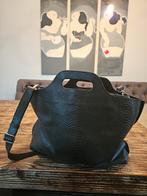 Zwarte lederen tas, Sieraden, Tassen en Uiterlijk, Tassen | Damestassen, Ophalen of Verzenden, Zo goed als nieuw, Zwart, Handtas