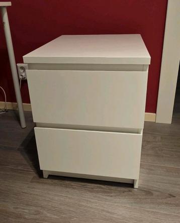Ikea Malm nachtkastje kastje kast wit ladekast ladekastje - afbeelding 1
