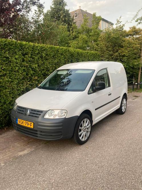 Volkswagen Caddy 2007 Wit Benzine Particulier Milieu zones, Auto's, Bestelauto's, Particulier, ABS, Boordcomputer, Climate control