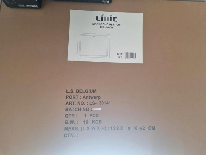 NIEUWE Douchebak met poten, Huis en Inrichting, Badkamer | Complete badkamers, Nieuw, Ophalen