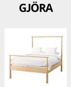 IKEA GJÖRA twijfelaar bedframe incl. lattenbodem, Huis en Inrichting, Ophalen, Wit, Tweepersoons, 140 cm
