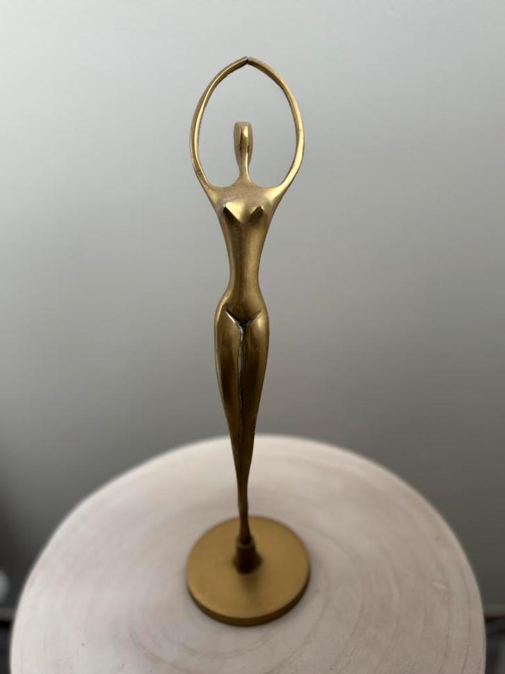 Gestileerde messing ballerina / danseres – 28 cm –, Antiek en Kunst, Kunst | Beelden en Houtsnijwerken, Ophalen of Verzenden