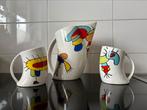 Servies 3 delig, handbeschilderd, kan met twee bekers, Ophalen, Zo goed als nieuw, Overige stijlen, Kop(pen) en/of Schotel(s)