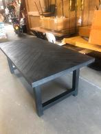Visgraat massief mango hout met industriële stalen poten!, Huis en Inrichting, Ophalen, 50 tot 100 cm, Rechthoekig, Nieuw