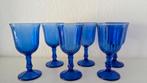 Franse wijnglazen blauw!, Ophalen of Verzenden, Zo goed als nieuw, Overige typen