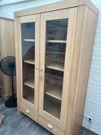 Grenen dubbele vitrinekast, Huis en Inrichting, Ophalen, Zo goed als nieuw, 50 tot 75 cm, 200 cm of meer
