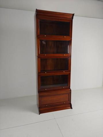 Boekenkast Globe-Wernicke stijl – Mahonie – Facetglas beschikbaar voor biedingen