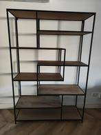 Vakkenkast; hout + zwart metaal 120x180cm > VASTE PRIJS, Ophalen, Gebruikt, Minder dan 150 cm, Metaal
