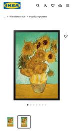 Vincent van Gogh, Zonnebloemen Ikea Fotolijst BJÖRKSTA, Huis en Inrichting, Woonaccessoires | Schilderijen, Tekeningen en Foto's