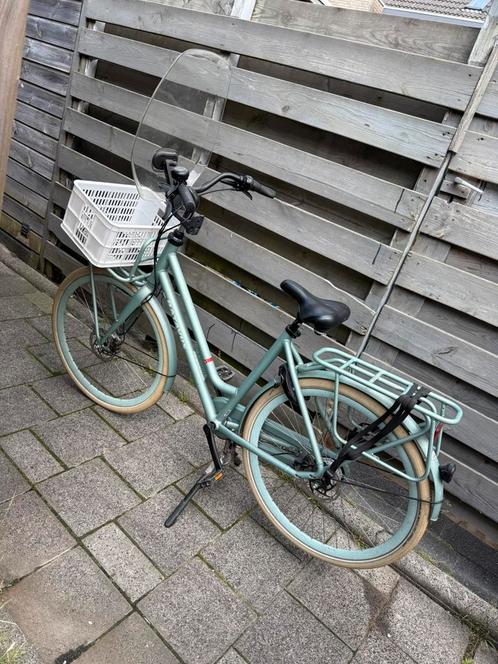 Moederfiets Batavus inclusief yepp voorzitje en windscherm, Fietsen en Brommers, Fietsen | Dames | Damesfietsen, Gebruikt, Batavus