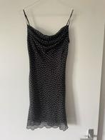 Zwart-witte jurk met stippen, zomerjurk, mini-jurk,, Kleding | Dames, Jumpsuits, Ophalen, Zo goed als nieuw, Maat 36 (S), Zwart