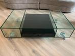 zware glazen luxe salontafel, Gebruikt, 100 tot 150 cm, Minder dan 50 cm, Rechthoekig