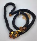 Vintage ketting en armband Barnsteen Amber kralen en Touw, Verzenden, Overige materialen, Ketting
