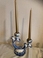 Handbeschilderde Portugese Kandelaar Vestal Alcobaca, Ophalen of Verzenden, Keramiek of Aardewerk