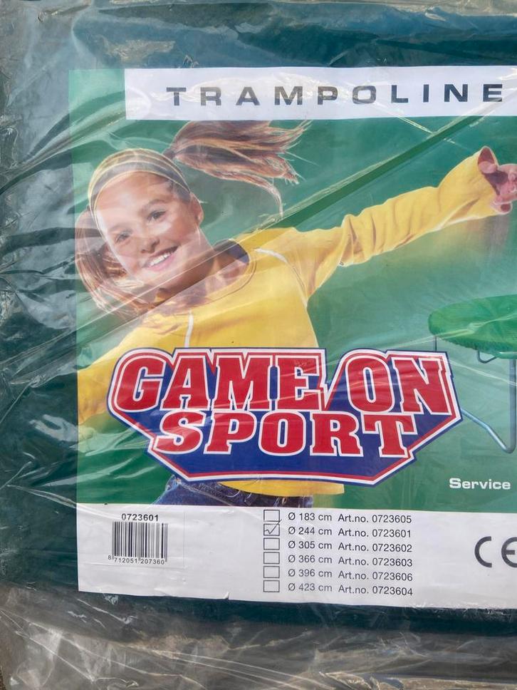 Trampolinehoes 244cm - Nieuw in verpakking!, Kinderen en Baby's, Speelgoed | Buiten | Trampolines, Nieuw, Ophalen