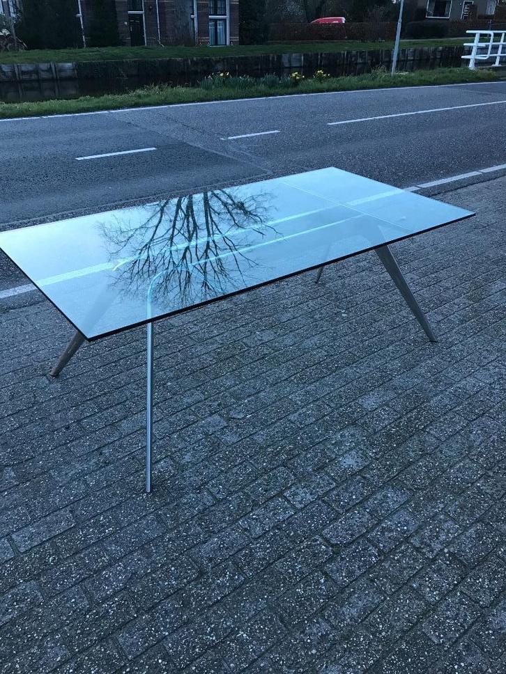 Fritz Hansen tafel No.1 T-NO 1 design glas bureau modern, Huis en Inrichting, Bureaus, Zo goed als nieuw, Ophalen