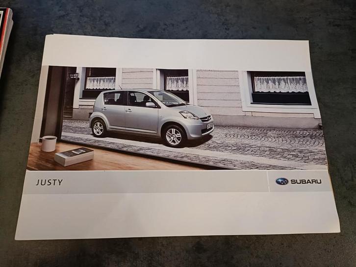 Brochure/Folder Subaru "justy"  van dealer, Boeken, Auto's | Folders en Tijdschriften, Zo goed als nieuw, Overige merken, Ophalen of Verzenden