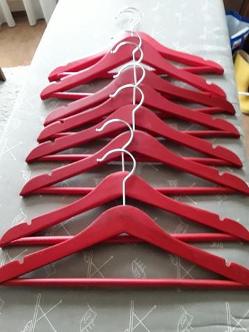 Houten Kledinghangers met broeklat voor Kinderkleding 8 st beschikbaar voor biedingen