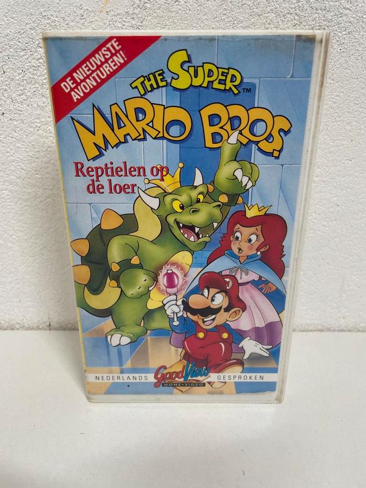Super Mario Bros. VHS - Reptielen op de loer, Cd's en Dvd's, VHS | Film, Gebruikt, Actie en Avontuur, Alle leeftijden, Ophalen of Verzenden