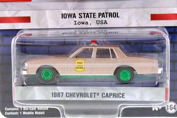1987 Chevrolet Caprice Greenlight 1/64 Chase State Police, Hobby en Vrije tijd, Modelauto's | Overige schalen, Nieuw, Auto, Ophalen of Verzenden