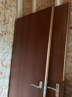 Houten /fineer opdekdeuren jaren 70 degelijkheid, Gebruikt, 80 tot 100 cm, Binnendeur, Ophalen of Verzenden