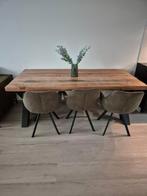 Mangohout tafel moet weg!, Huis en Inrichting, Ophalen, 50 tot 100 cm, Zo goed als nieuw, Vijf personen of meer