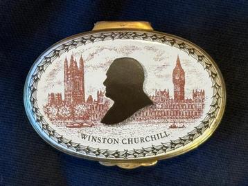 Gelimiteerde CHURCHILL 100-jarig geëmailleerd doosje (1974) beschikbaar voor biedingen