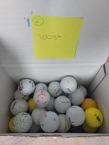 100 gebruikte golfballen, diverse merken (2) beschikbaar voor biedingen