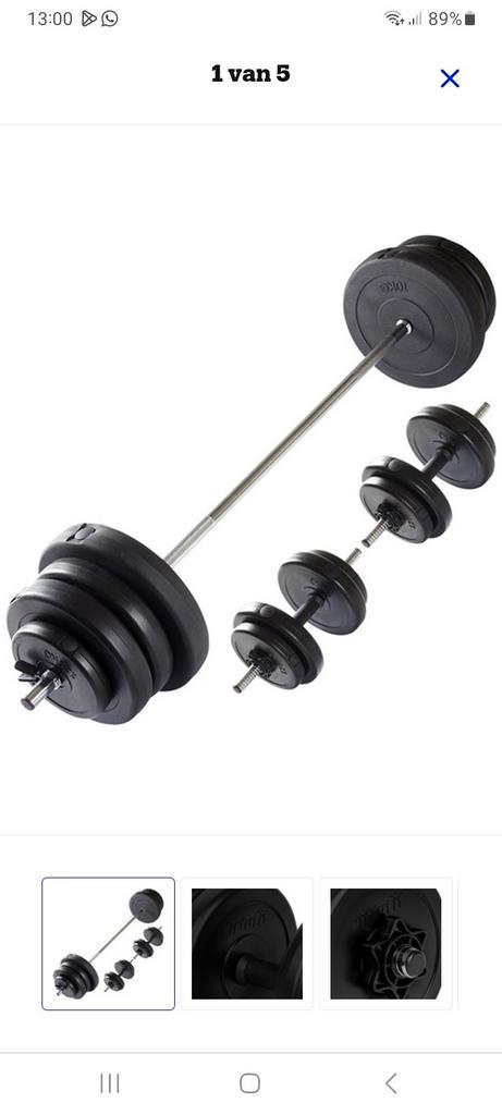 Verstelbare Halterset - 60.5kg - Krachttraining, Sport en Fitness, Fitnessapparatuur, Nieuw, Overige typen, Armen, Borst, Rug