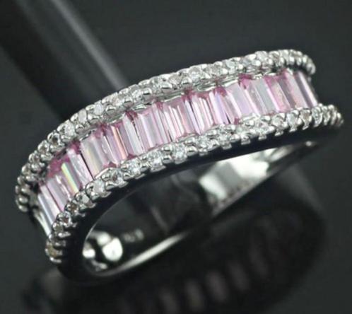 Zilverkleur gerodineerde slagring mt 17 Swarovski elementen, Sieraden, Tassen en Uiterlijk, Ringen, Nieuw, Dame, 17 tot 18, Zilver