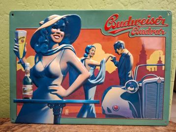 reclamebord Budweiser Budvar bier beschikbaar voor biedingen
