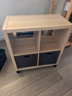 Kallax shelf storage 2x2 with legs and 2 baskets, Huis en Inrichting, Kasten | Televisiemeubels, Ophalen, 50 tot 100 cm, Zo goed als nieuw