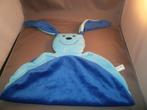 difrax konijn tweekleurig blauw plat model velours ogen zijn, Ophalen of Verzenden, Nieuw, Konijn