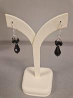 Oorbellen zilver/onyx, Sieraden, Tassen en Uiterlijk, Oorbellen, Hangers, Zwart, Nieuw, Ophalen of Verzenden