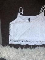 leuke nieuwe kanten top gevoerd en uitschuif  bare bandjes m, Kleding | Dames, Tops, Wit, Nieuw, Ophalen of Verzenden, Maat 36 (S)