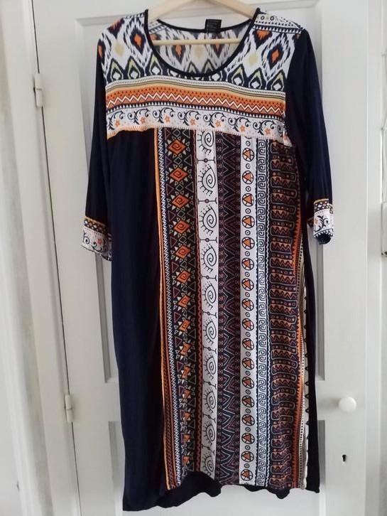 Jurk uit India maat 40, Kleding | Dames, Jurken, Zo goed als nieuw, Maat 38/40 (M), Overige kleuren, Knielengte, Ophalen of Verzenden