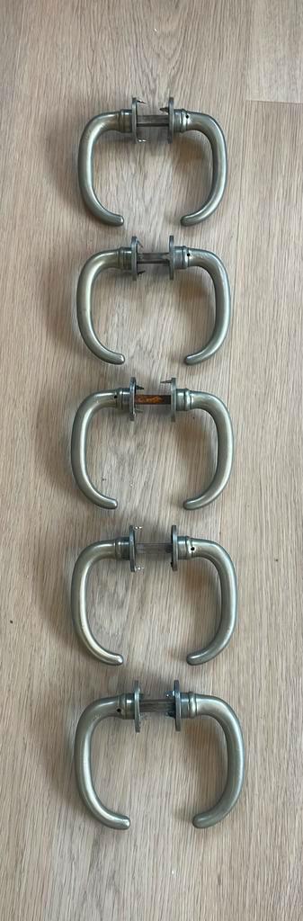 5 vintage LIPS Deurklinken Stijlvol ANTIEK nikkel deurbeslag beschikbaar voor biedingen