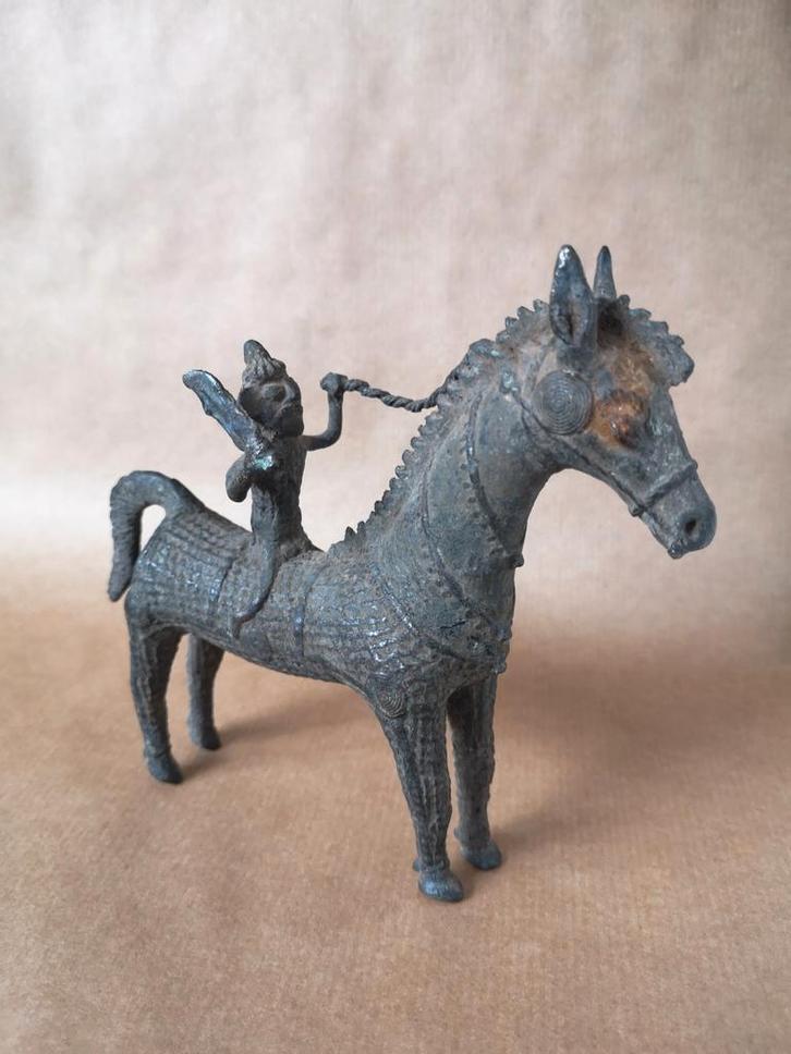 Oude Dhokra paard uit India, Antiek en Kunst, Kunst | Niet-Westerse kunst, Ophalen of Verzenden