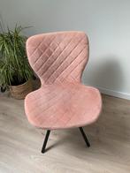 1 x Velvet roze stoel, Huis en Inrichting, Stoelen, Ophalen of Verzenden, Zo goed als nieuw, Eén
