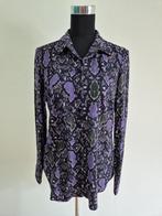 Top81 - Lilapaarse Studio Anneloes travelstof blouse mt M (1, Ophalen of Verzenden, Zo goed als nieuw, Maat 38/40 (M), Blauw