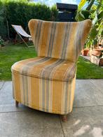 Antiek Damesstoeltje met stoffen bekleding, Ophalen, Gebruikt, Minder dan 75 cm, 50 tot 75 cm