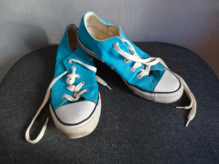 Turquoise gympen, maat 40.5, Kleding | Dames, Schoenen, Zo goed als nieuw, Sneakers of Gympen, Blauw, Ophalen of Verzenden